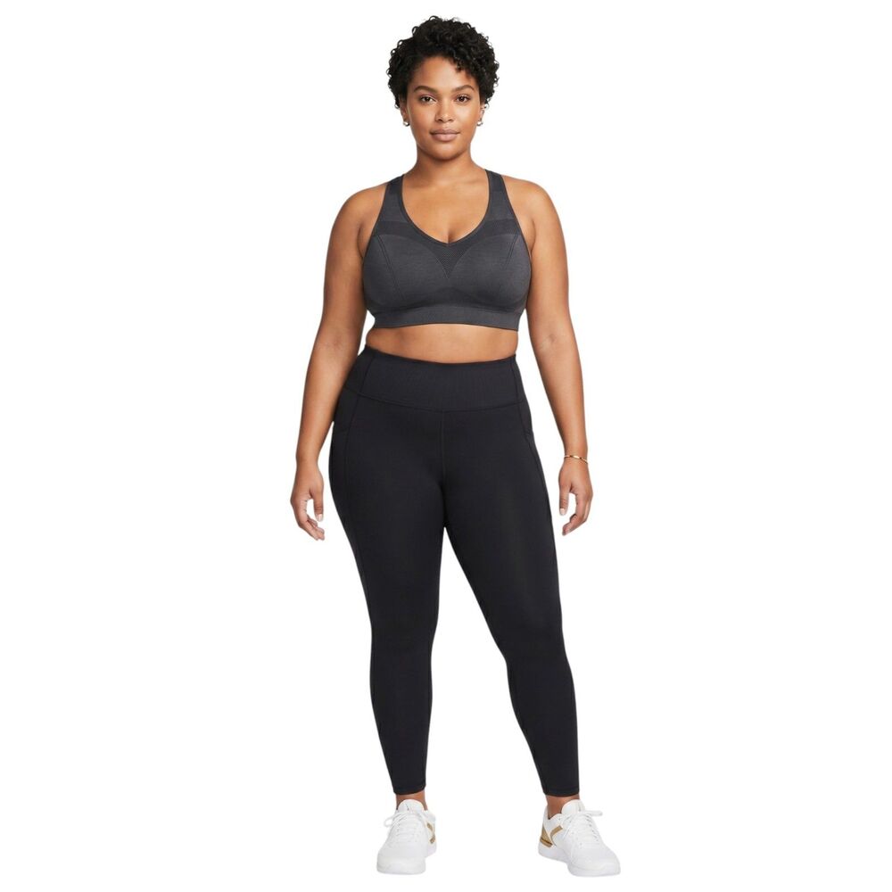 Plus Size 2XL Black Crossback Sports Bra - Nylon Spandex